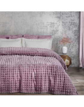 DAS HOME ΚΟΥΒΕΡΤΑ FLEECE 220Χ240 1358 DUSTY PURPLE