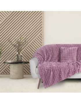 DAS HOME ΚΟΥΒΕΡΤΑ FLEECE 130Χ170 1358 DUSTY PURPLE