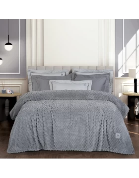 GREENWICH POLO CLUB ΚΟΥΒΕΡΤΑ FLEECE ΥΠΕΡΔΙΠΛH 3476 GREY