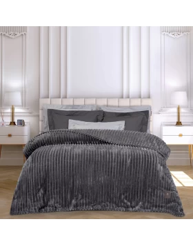 GREENWICH POLO CLUB ΚΟΥΒΕΡΤΑ FLEECE ΥΠΕΡΔΙΠΛH 3486 GREY