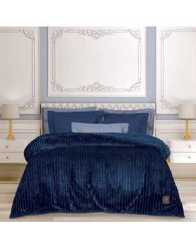 GREENWICH POLO CLUB ΚΟΥΒΕΡΤΑ FLEECE ΥΠΕΡΔΙΠΛH 3487 BLUE