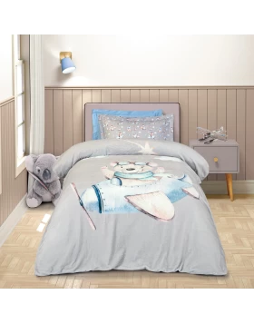 GREENWICH POLO CLUB JUNIOR ΚΟΥΒΕΡΤΑ FLEECE 8851 BLUE, GREY