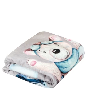 GREENWICH POLO CLUB ΚΟΥΒΕΡΤΑ FLEECE 80X110 ΒΑΒΥ 8851 BLUE, GREY