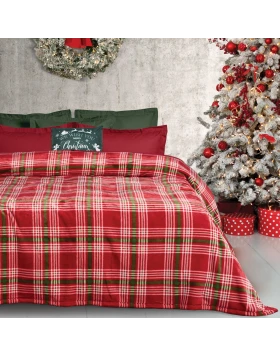 DAS HOME ΚΟΥΒΕΡΤΑ FLEECE 160Χ220 1361 GREEN, RED