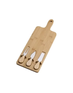 Ξύλινο πλατό και 3 μαχαίρια τυριών 42 χ 15.5 εκ. Day 100042