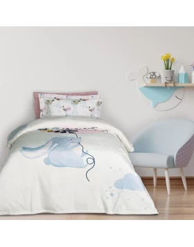 DAS KIDS ΚΟΥΒΕΡΤΑ FLEECE 160Χ220 4915 LIGHT BLUE, MINT, PINK