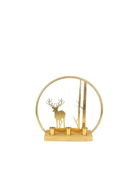 Μεταλλικό κηροπήγιο 3 θέσεων 29χ10.5χ27εκ. Zen Collection 50381