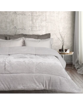 DAS HOME ΚΟΥΒΕΡΤΟΠΑΠΛΩΜΑ SHERPA ΜΟΝΟ 1182 ICE GREY