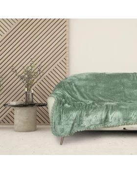 DAS HOME ΚΟΥΒΕΡΤΑ FLEECE 130Χ170 1184 DARK MINT