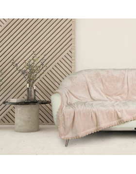 DAS HOME ΚΟΥΒΕΡΤΑ FLEECE 130Χ170 1185 PINK