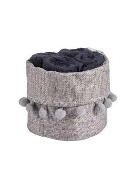 DAS HOME ΣΕΤ ΠΕΤΣΕΤΕΣ 4ΤΕΜΑΧΙΩΝ SOFT 4011 BLACK