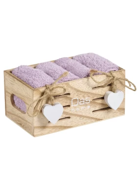 DAS HOME ΣΕΤ ΠΕΤΣΕΤΕΣ 4ΤΕΜΑΧΙΩΝ SOFT 4007 LILAC