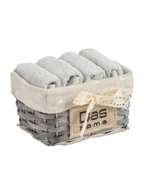 DAS HOME ΣΕΤ ΠΕΤΣΕΤΕΣ 4ΤΕΜΑΧΙΩΝ SOFT 4002 LIGHT GREEN