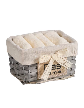 DAS HOME ΣΕΤ ΠΕΤΣΕΤΕΣ 4ΤΕΜΑΧΙΩΝ SOFT 4000 ECRU