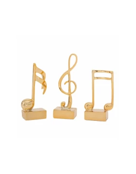 Σετ 3 διακοσμητικές νότες πολυρητίνης 17 εκ. Iliadis 88782