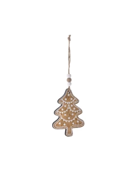 Σετ 2 ξύλινα κρεμαστά στολίδια 7χ11 εκ. Iliadis 82514