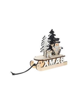 Ξύλινο χριστουγεννιάτικο στολίδι 15χ6χ15 εκ. Iliadis 83339
