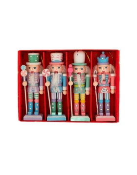 Σετ 4 κρεμαστά στολίδια καρυοθραύστες 13 εκ. Iliadis 86872