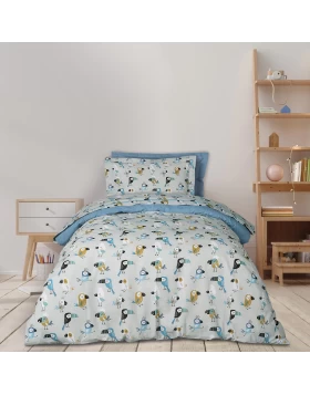 DAS KIDS ΣΕΤ ΠΑΠΛΩΜΑΤΟΘΗΚΗ ΜΟΝΗ 4914 BLUE, GREY, MINT