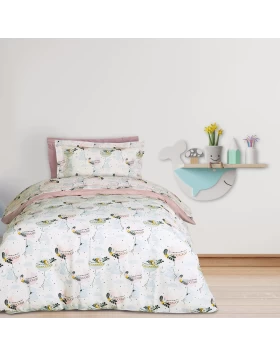 DAS KIDS ΣΕΤ ΠΑΠΛΩΜΑΤΟΘΗΚΗ ΜΟΝΗ 4915 LIGHT BLUE, MINT, PINK