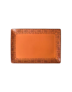 Πιατέλα πορσελάνη 21χ31 εκ. Oriana Ferelli terracotta 22268-01