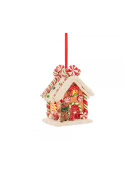 Διακοσμητικό σπιτάκι φωτιζόμενο με led 7χ7 εκ. Iliadis Gingerbread 86131