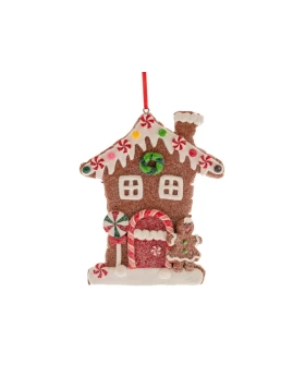 Κρεμαστό στολίδι σπιτάκι 10χ12 εκ. Iliadis Gingerbread 86142