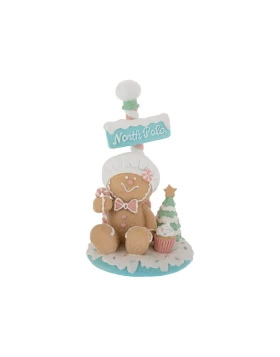 Πολυεστερική φιγούρα 10.5χ16 εκ. gingerbread Iliadis 87229