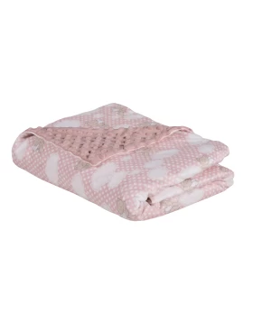 DAS BABY ΚΟΥΒΕΡΤΑ FLEECE 75X100 RELAX 4902 PINK