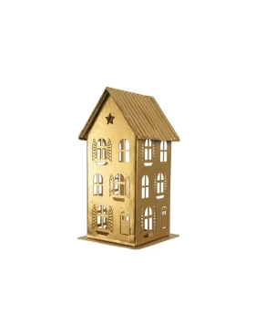 Μεταλλικό κηροπήγιο σπίτι 13χ12.5χ23.5 εκ. Zen Collection 50387