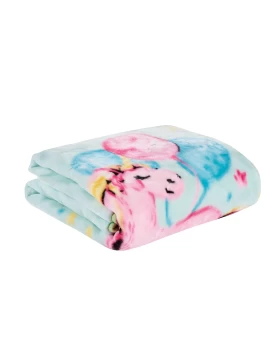 DAS BABY ΚΟΥΒΕΡΤΑ VELOUR 110X140 RELAX 4919 MINT, PINK