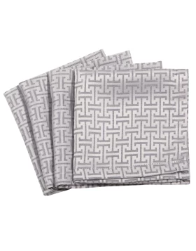 GREENWICH POLO CLUB ΣΕΤ ΠΕΤΣΕΤΕΣ ΦΑΓΗΤΟΥ 40Χ40 3008 SILVER