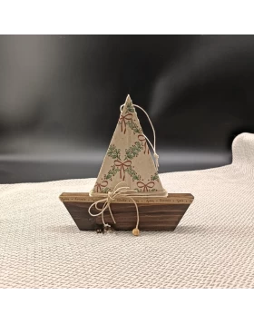 Ξύλινο γούρι καράβι 16χ15.5 εκ. KorresCraft 262-218-B