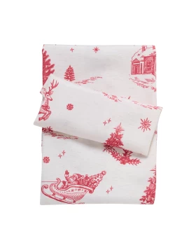 DAS HOME CHRISTMAS RUNNER 45Χ140 0772 ECRU, RED