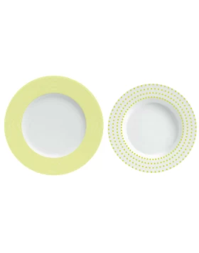 Σετ πιάτα φαγητού 20 τμχ Cryspo Trio Matrix Green