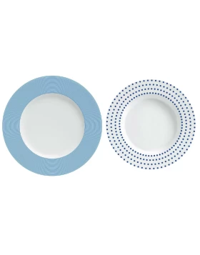 Σετ πιάτα φαγητού 20 τμχ Cryspo Trio Matrix Blue