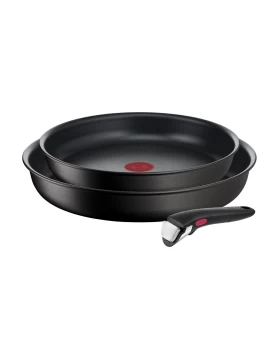 Σετ αντικολλητικά τηγάνια 24 & 28 εκ. με χερούλι Tefal Ingenio L7649253