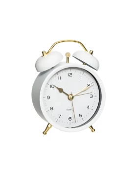 Ρολόι ξυπνητήρι αθόρυβη λειτουργία 9χ13 εκ. Atmosphera 173815 White