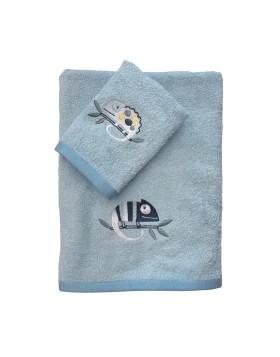 DAS BABY ΣΕΤ ΠΕΤΣΕΤΕΣ 2 ΤΕΜΑΧΙΩΝ ΚΕΝΤΗΤΕΣ FUN 4935 BLUE