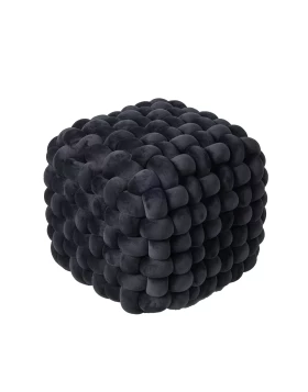 DAS HOME ΔΙΑΚΟΣΜΗΤΙΚΟ ΠΟΥΦ 43Χ43Χ40 2271 BLACK