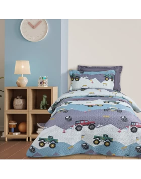 DAS KIDS ΚΟΥΒΕΡΛΙ ΜΟΝΟ 4926 GREEN, GREY