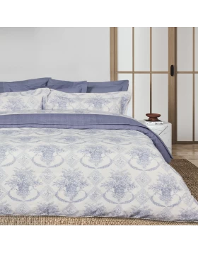 DAS HOME ΣΕΝΤΟΝΙΑ ΣΕΤ KING PRESTIGE 1696 BLUE, ECRU