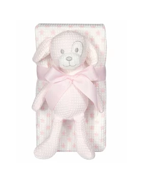 GREENWICH POLO CLUB ΚΟΥΒΕΡΤΑ ΠΙΚΕ 75X100 ΒΑΒΥ ESSENTIAL 8857 PINK, WHITE