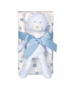 GREENWICH POLO CLUB ΚΟΥΒΕΡΤΑ ΠΙΚΕ 75X100 ΒΑΒΥ ESSENTIAL 8854 BLUE, WHITE