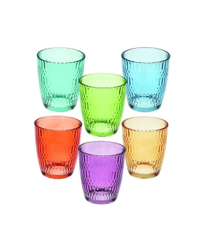 Σετ 6 γυάλινα ποτήρια 310 ml Tognana Seoul Multicolor N3585U2M255