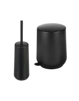 Σετ πλαστικός κάδος πεντάλ πιγκάλ Estia Fjord Black