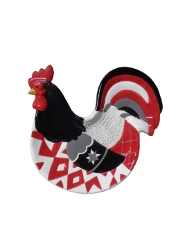 Κεραμική πιατέλα 26,.3χ25.3 εκ. Marva Red Rooster 805267