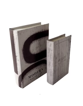 ΚΟΥΤΙ ΞΥΛΙΝΟ ΣΕΤ 2 ΒΙΒΛΙΟ 30X20X6,5/24X15X4,5CM Espiel KOB204