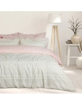 DAS HOME ΣΕΤ ΣΕΝΤΟΝΙΑ KING HAPPY 9674 GREY, ROSE