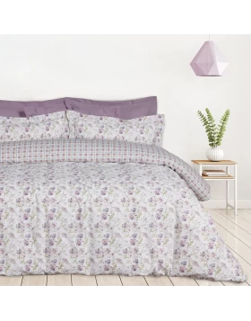 DAS HOME ΣΕΤ ΣΕΝΤΟΝΙΑ ΥΠΕΡΔΙΠΛΑ HAPPY 9675 IVORY, LILAC